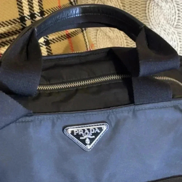 $2,300 PRADA Blk Nylon Baby Bag/Diaper Bag/Designer Logo Handbag Lux Tote/Purse - Picture 8 of 16